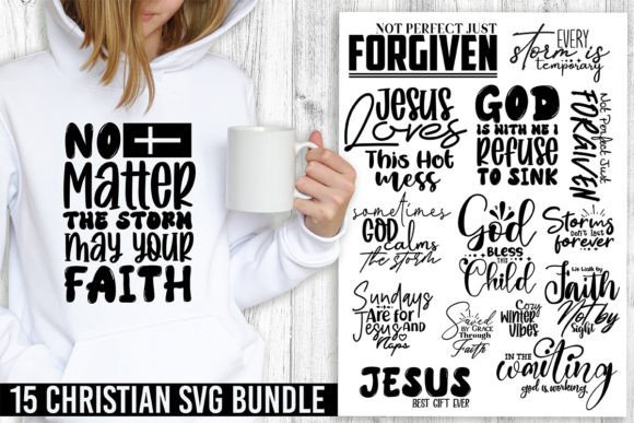 Christian SVG Bundle Faith SVG for T-Shirt Designs