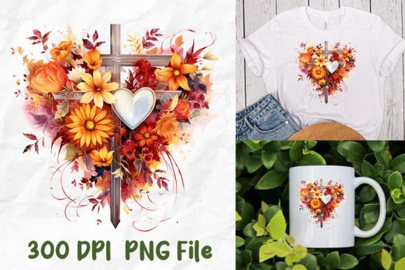 Jesus Christ Cross Heart Fall Autumn: Design Review