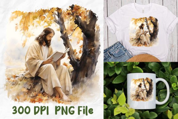 Jesus Christ Read Bible Book Fall Vibes T-Shirt Designs