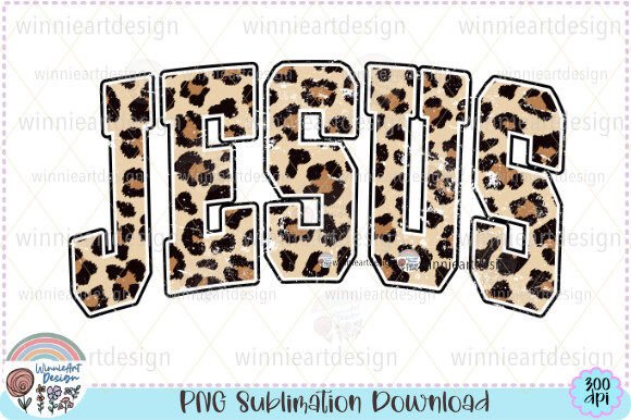 Jesus Christian Quote Leopard Sublimate T-Shirt Designs