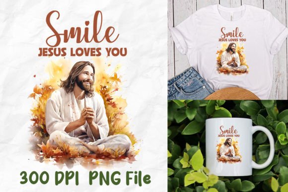 Smile Jesus Loves You Pray Meditate God T-Shirt Designs