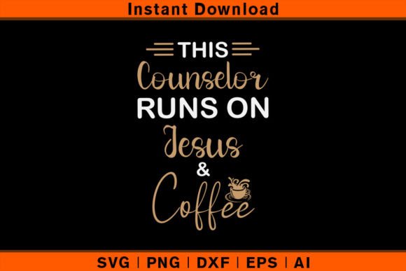 This Counselor Runs on Jesus and Coffee T-Shirt Designs Review